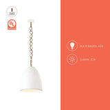 Antique White 14inch Grant Pendant by Alora Lighting Light Source