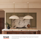 Antique White 28inch Grant Pendant by Alora Lighting
