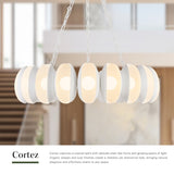 Antique White 37inch Cortez Chandelier by Alora Lighting