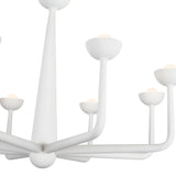 Antique White Spade Chandelier by Alora Lighting Details