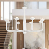 Antique White Spade Chandelier by Alora Lighting