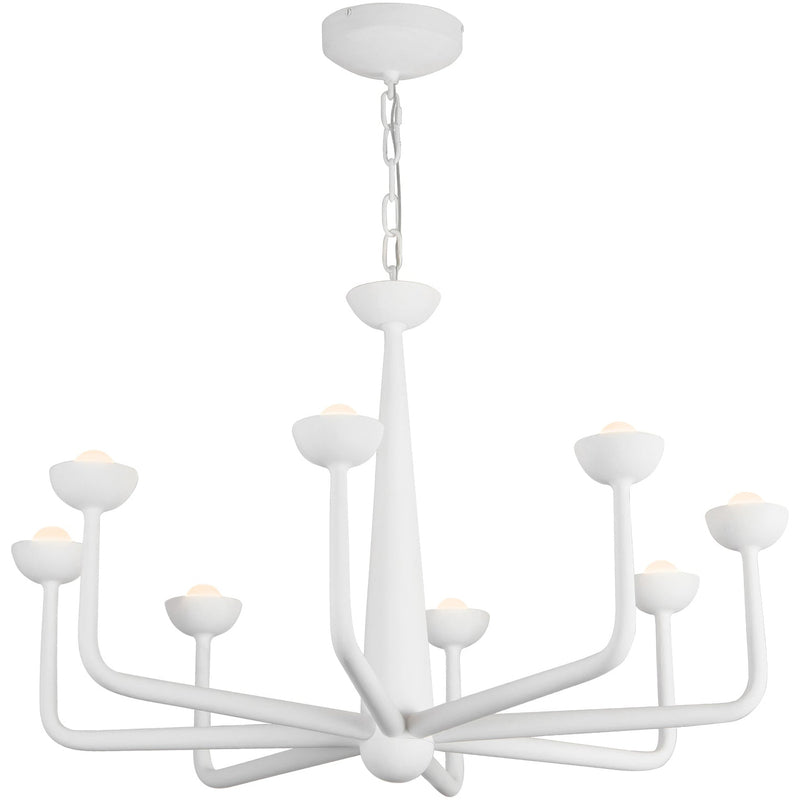 Antique White Spade Chandelier by Alora Lighting
