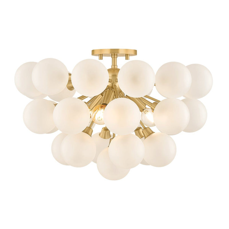 Antoneta Semi Flush - Aged Brass