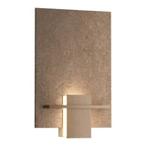 Aperture Wall Sconce in Bronze, White Art Glass by Hubbardton Forge