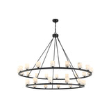 Aragon LED Chandelier 58.75'' Matte Black White