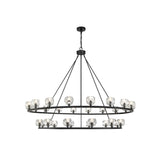 Aragon LED Chandelier 60'' Matte Black Clear