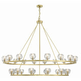 Aragon LED Chandelier 60'' Soft Brass Clear