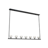 Aragon LED Linear Chandelier 56'' Matte Black Clear