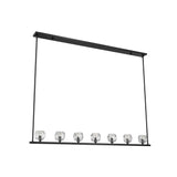 Aragon LED Linear Chandelier 56'' Matte Black Clear