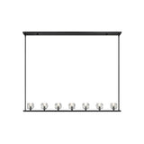 Aragon LED Linear Chandelier 56'' Matte Black Clear