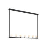 Aragon LED Linear Chandelier 56'' Matte Black White
