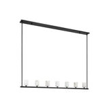 Aragon LED Linear Chandelier 56'' Matte Black White