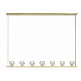 Aragon LED Linear Chandelier 56'' Soft Brass Clear