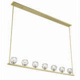 Aragon LED Linear Chandelier 56'' Soft Brass Clear
