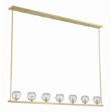 Aragon LED Linear Chandelier 56'' Soft Brass Clear