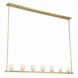 Aragon LED Linear Chandelier 56'' Soft Brass White