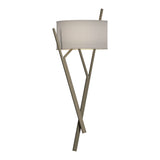 Arbo Wall Sconce in Soft Gold, Flax Shade by Hubbardton Forge
