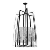 Arc 8-Light Tall Chandelier, shown in Black, by Hubbardton Forge