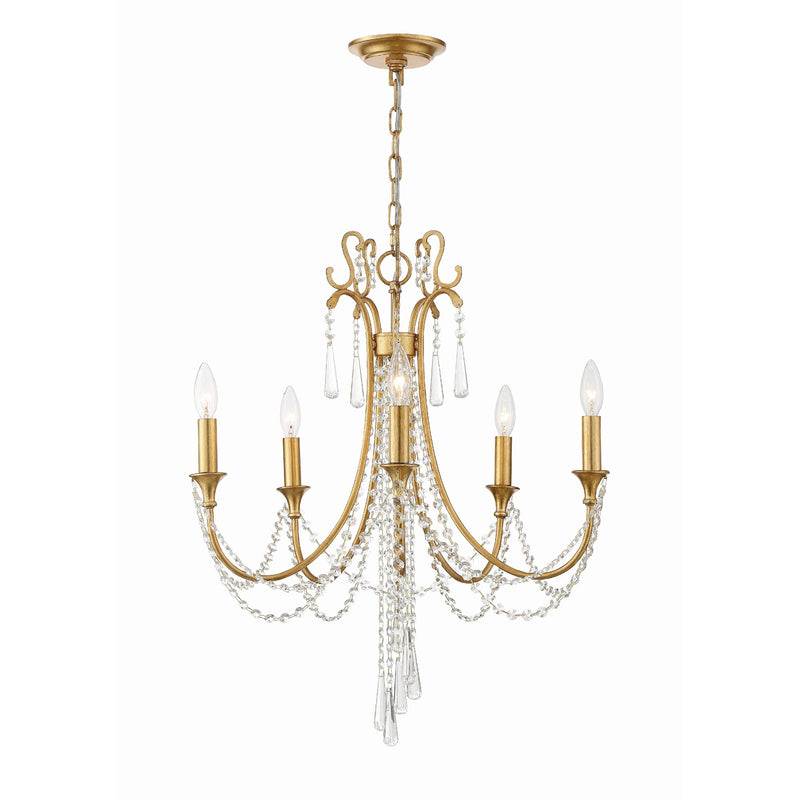 Arcadia Chandelier 23.5" Antique Gold