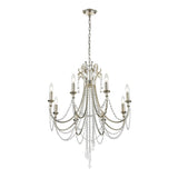 Arcadia Chandelier 26.75" Antique Silver