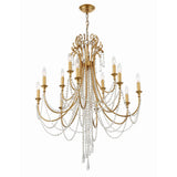 Arcadia Chandelier 32.5" Antique Gold