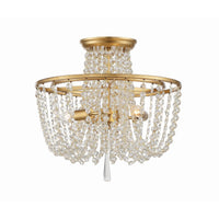 Arcadia Semi Flush Mount 15'' Antique Gold