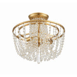 Arcadia Semi Flush Mount 15'' Antique Gold