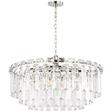 Arden Chandelier Large Polished Nickel By Visual Comfort Modern - Front View