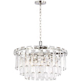 Arden Chandelier Medium Polished Nickel By Visual Comfort Modern  - Front View