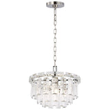 Arden Chandelier Small Polished Nickel By Visual Comfort Modern - Front View