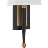 Ardson 1 Light Sconce Matte Black Vibrant Gold By Crystorama - Detailed View