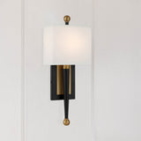 Ardson 1 Light Sconce Matte Black Vibrant Gold By Crystorama - Lifestyle View