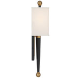 Ardson 1 Light Sconce Matte Black Vibrant Gold By Crystorama - Side View