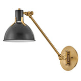 Argo Medium Swing Arm Single Light Sconce - Satin Black - by Hinkley