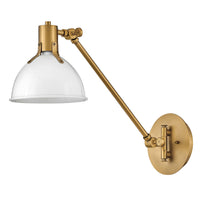 Argo Medium Swing Arm Single Light Sconce - Polished White - by Hinkley