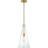 Arilda Pendant — 9", Satin Brass