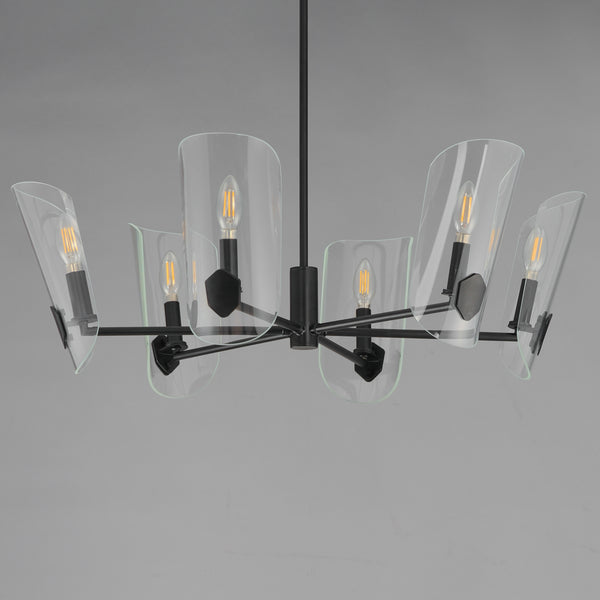 Armory Chandelier 6 Lights Black By Maxim Lighting With Light