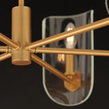 Armory Chandelier 6 Lights Natural Aged Brass By Maxim Lighting Detailed View