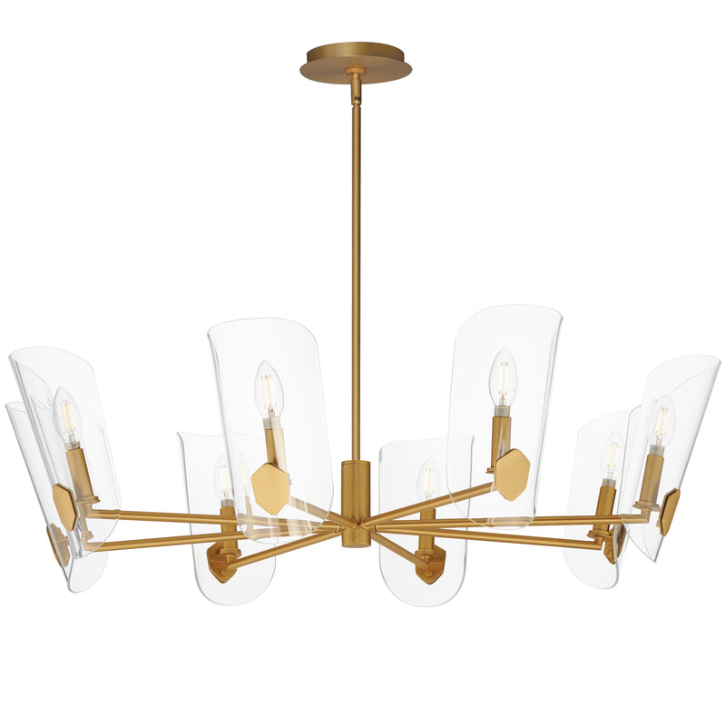 Armory Chandelier 8 Lights Natural Aged Brass By Maxim Lighting