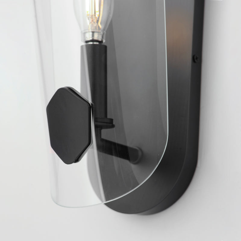 Armory Wall Scone Black By Maxima Lighting Detailed View