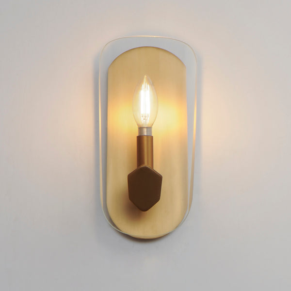 Armory Wall Scone Natural Aged Brass By Maxima Lighting With Light