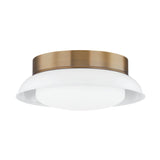 Arnie Flush Mount - Patina Brass with Gloss White by Troy Lighting