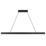 Aro 48 Linear Chandelier Midnight Black By Generation Lighting Main View 2
