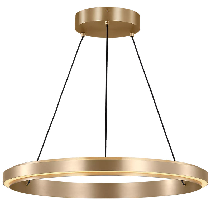 Aro Chandelier Small Satin Brass By Generation Lighting Main View 1