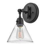 Arti Swing Arm Single Light Sconce - Black - by Hinkley