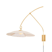 Asami Wall Sconce in Vintage Gold Leaf by Corbett