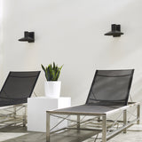 Ash Outdoor Wall Sconce Medium Charcoal Cylinder By Visual Comfort Modern - Lifestyle View