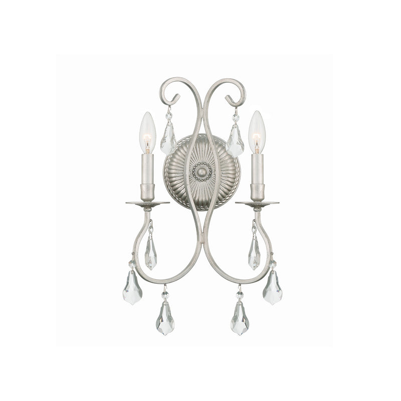 Ashton 2-Light Sconce 10.5'' Olde Silver