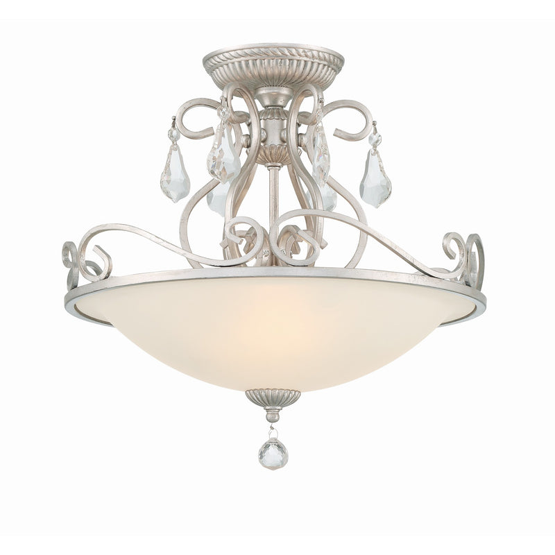 Ashton Semi Flush Mount 16.5'' Olde Silver