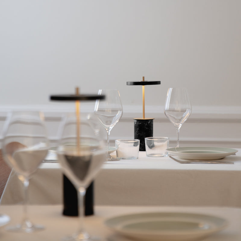 Asteria Move Mini Portable Lamp Black Marble By UMAGE  - Lifestyle View1